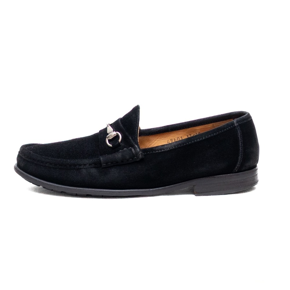 Allen Edmonds Lucca Italy Black Suede Leather Horsebit Loafer Shoe US 9 D / UK 8 - Picture 2 of 12